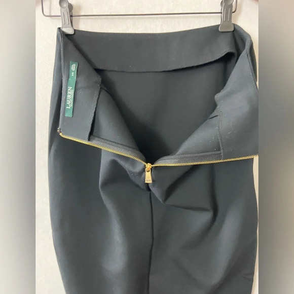 Lauren Ralph Lauren high  waisted classic black pencil midi skirt Sz S - Picture 3 of 9